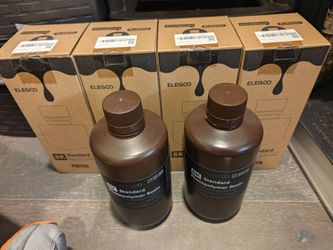 3D printer resin. 7 unopened, 5 partials (Elegoo 8k, ABS like, etc)