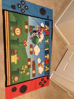 Mario Bday Banner 2 Dollars 