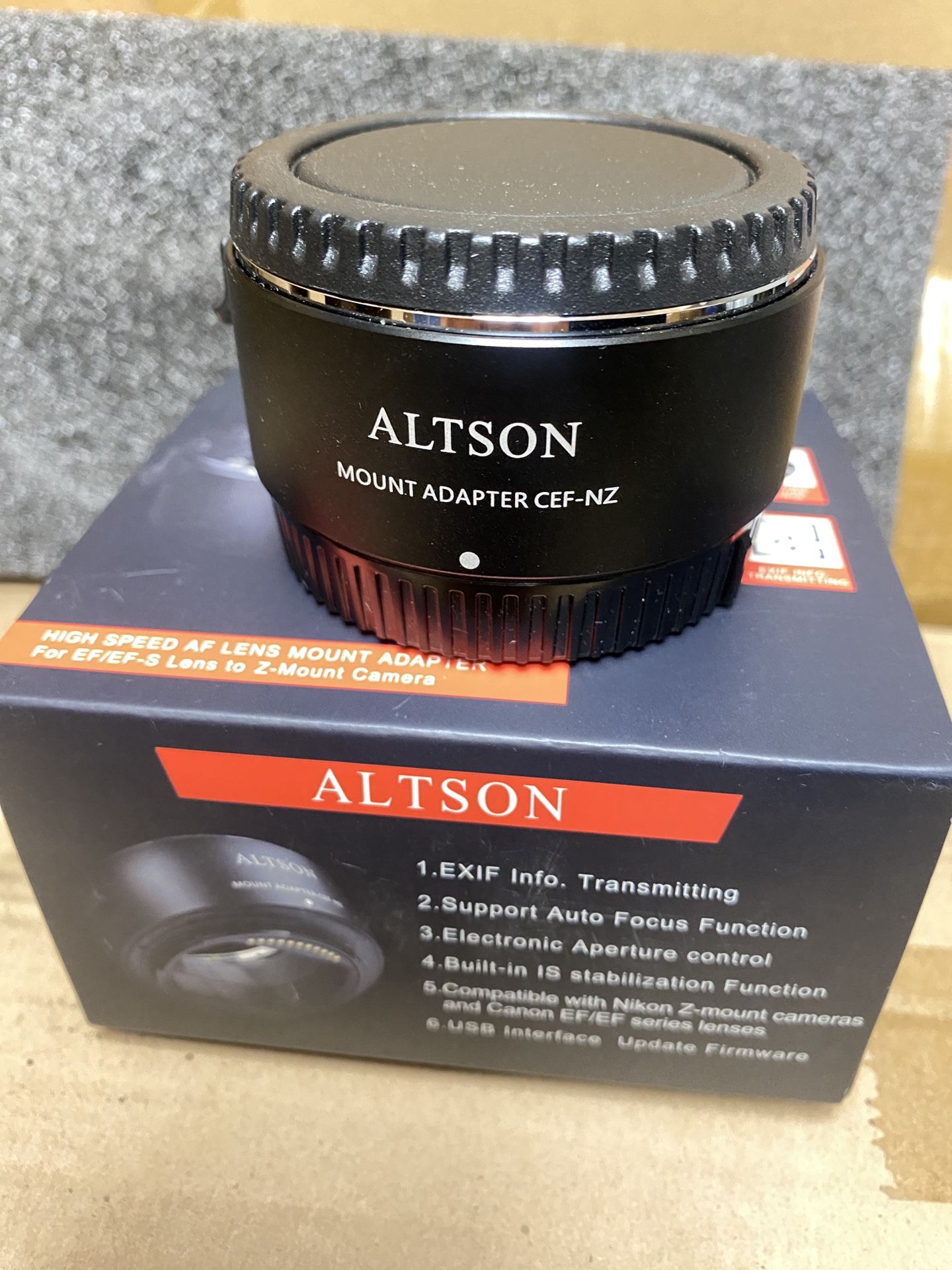 Altson CEF-NZ Smart Adaptor is Compatible with Canon EF/EF-S Len to Nikon Z Mount Camera Z6 Z7 (CEF-NZ)