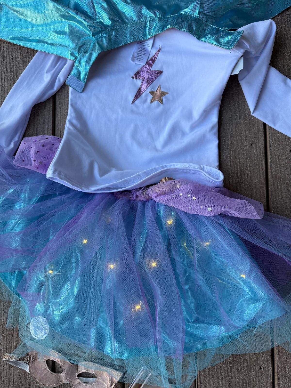 Pottery And Barn Girls Halloween Light up Super Hero