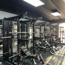 Smith Machine 500 | Adjustable Bench | 245lb Cast Iron Olympic Weights | 7ft Olympic Bar | Fitness | Gym Equipment | FREE DELIVERY/INSTALLATION 