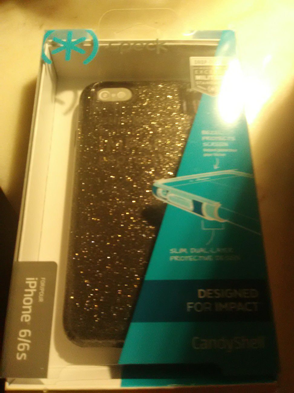 Speck glittery black iPhone 6 6's CandyShell