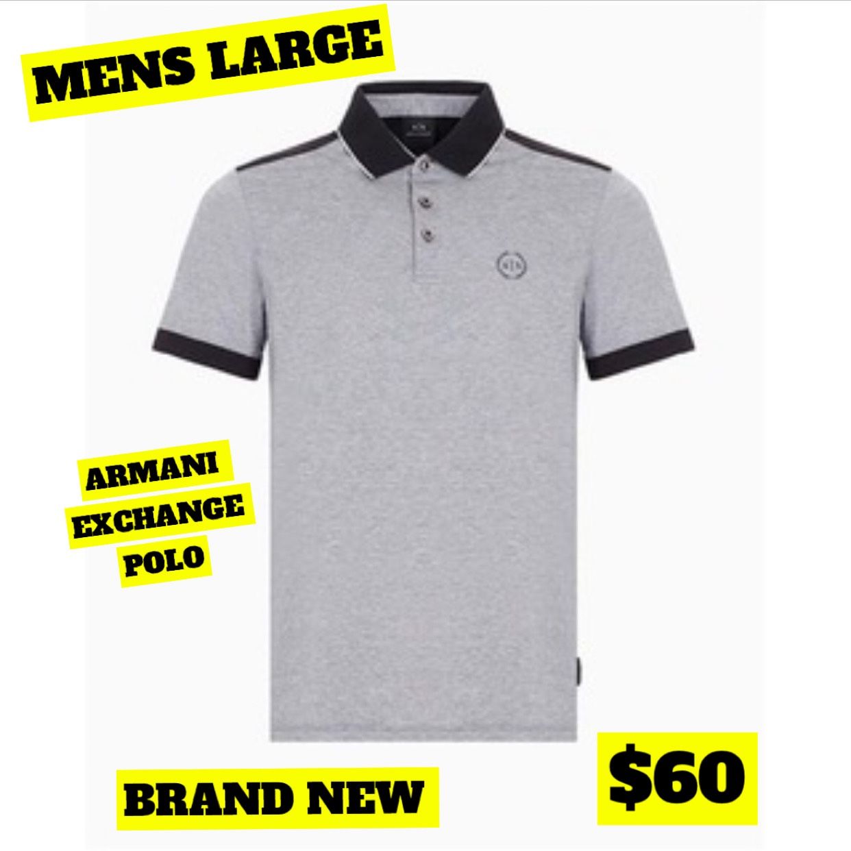 Armani Exchange Pique Polo Shirt Brand New Large Lacoste Ralph Lauren