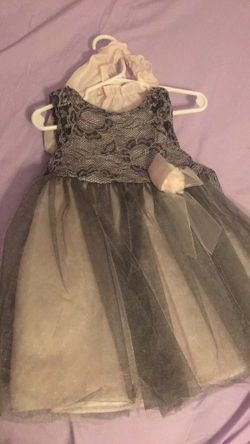 24 month pink and grey girls Christmas dress