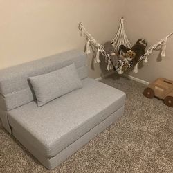 Folding Sofa Bed with 1 Pillow - Convertible Chair Floor Couch & Sleeping Mattress