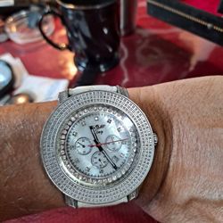 Mens 3 Carat Diamond  Watch 