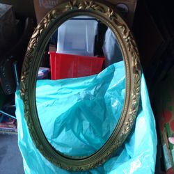 Large Vintage Oval Mirror