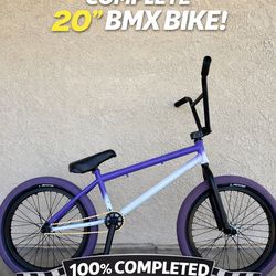 20” BMX Bike Custom Purple Fade No Brakes Clean Build