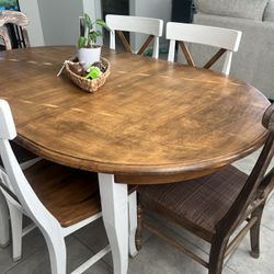 Wood Dining Table – Seats 6, perfect for family meals or gatherings. (chairs NOT included)