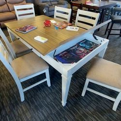 Dining Room Furniture Set ✨ Storage Bench, Chairs, Dining Table With Drawers, Storage ⭐⭐$39 Down Payment with Financing ⭐ 90 Days same as cash