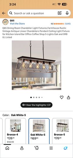 Q&S Dining Room Chandelier Light Fixtures,Farmhouse Rustic Vintage Antique Linear Chandeliers Pendant Ceiling Light Fixture for Kitchen Island Bar Off