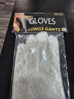 Velvet long gloves