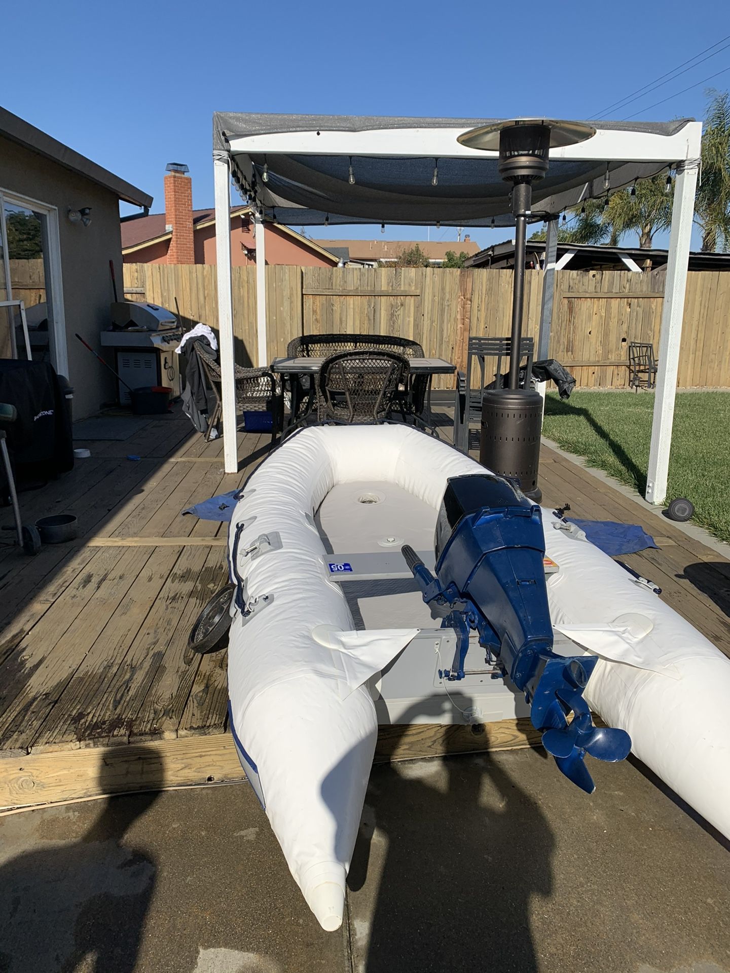 Mercury Inflatable Zodiac 10.5ft With 6hp Johnson Motor