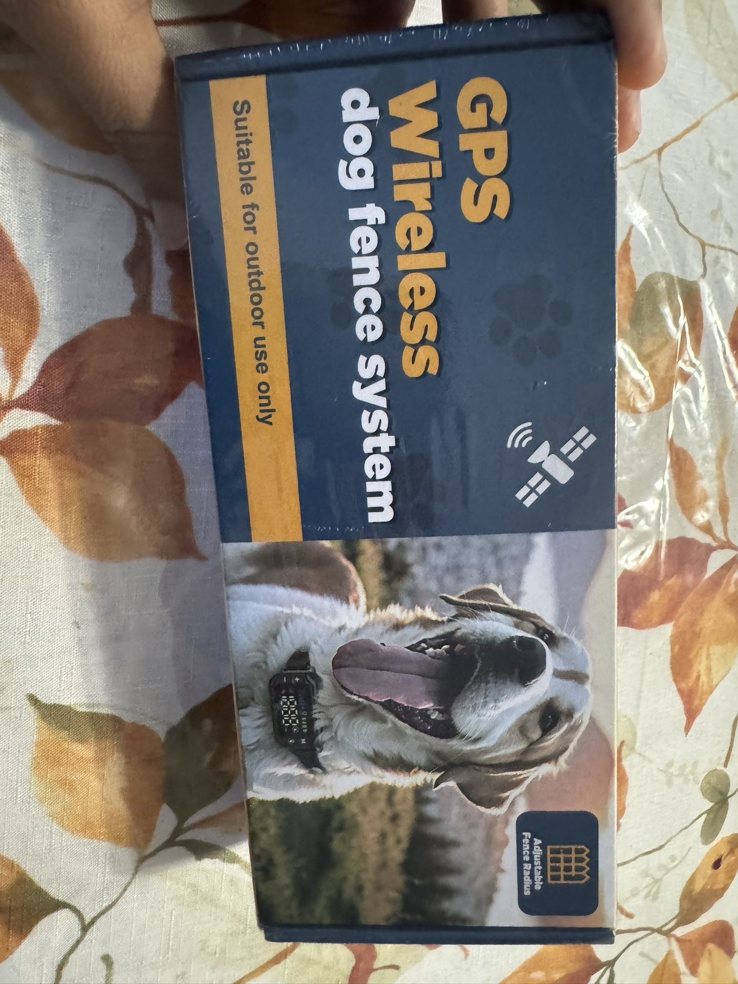 GPS Wireless Fence System Med Large Dog Collar Containment Adjustable Radius