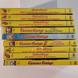 Curious George DVDs (9) Nine
