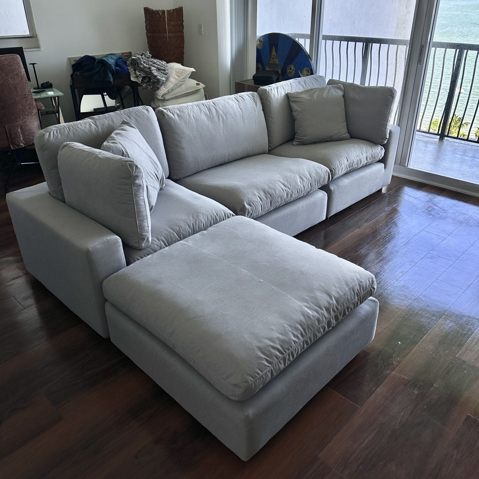 New Grey Sofa Cloud Couch Sectional