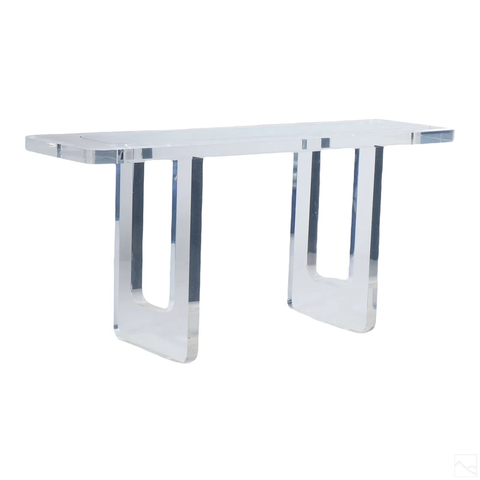 Lucite acrylic console table