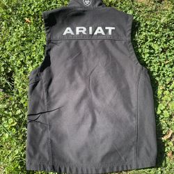 Black Ariat vest with white accents 