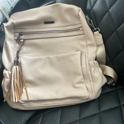 Faux Leather Backpack 