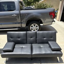 Futon Sofa Bed (black)
