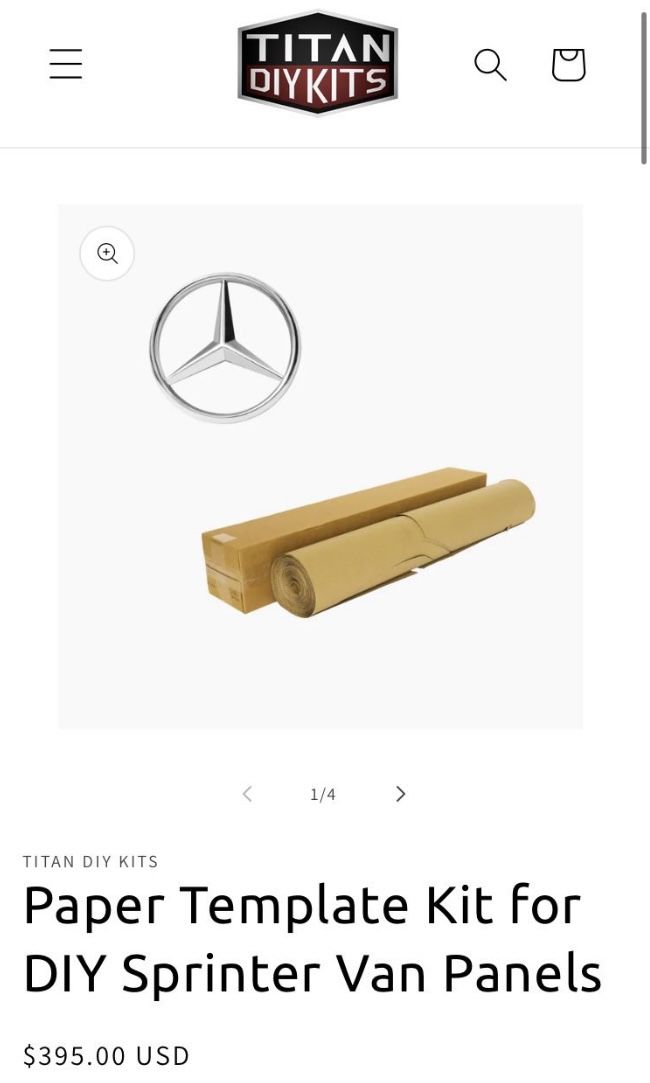 Titan DIY Kit Sprinter Template for High Roof 170