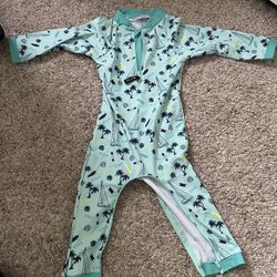 2t swim suit spf 50 teal blue