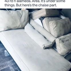  Large Taupe Sectional Couch. Good Condition 