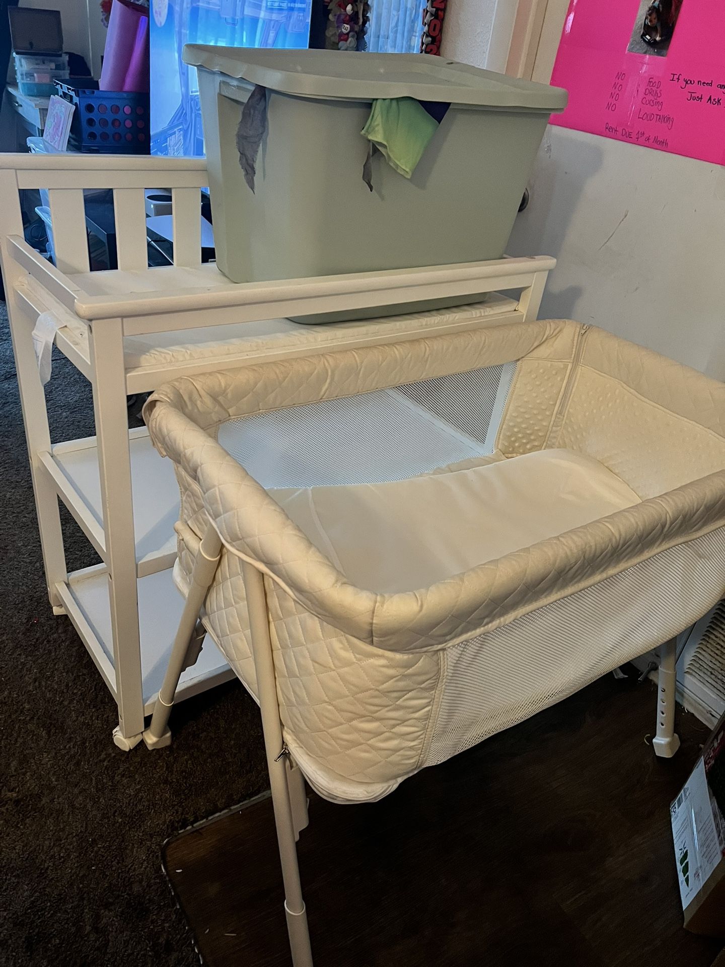 Changing Table & Bassinet Set