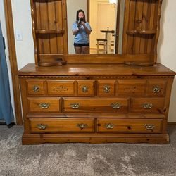 Dresser with mirror