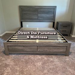 Queen ; Full Bedroom With Night Stand (new)