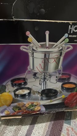 Fondue set - stainless steel