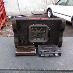 Kicker Subwoofer/ Jensen Amplifier/Rockford Fosgate Amplifier