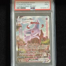 2021 POKEMON SWSH FA/ESPEON VMAX FUSION STRIKE-SECRET PSA 9