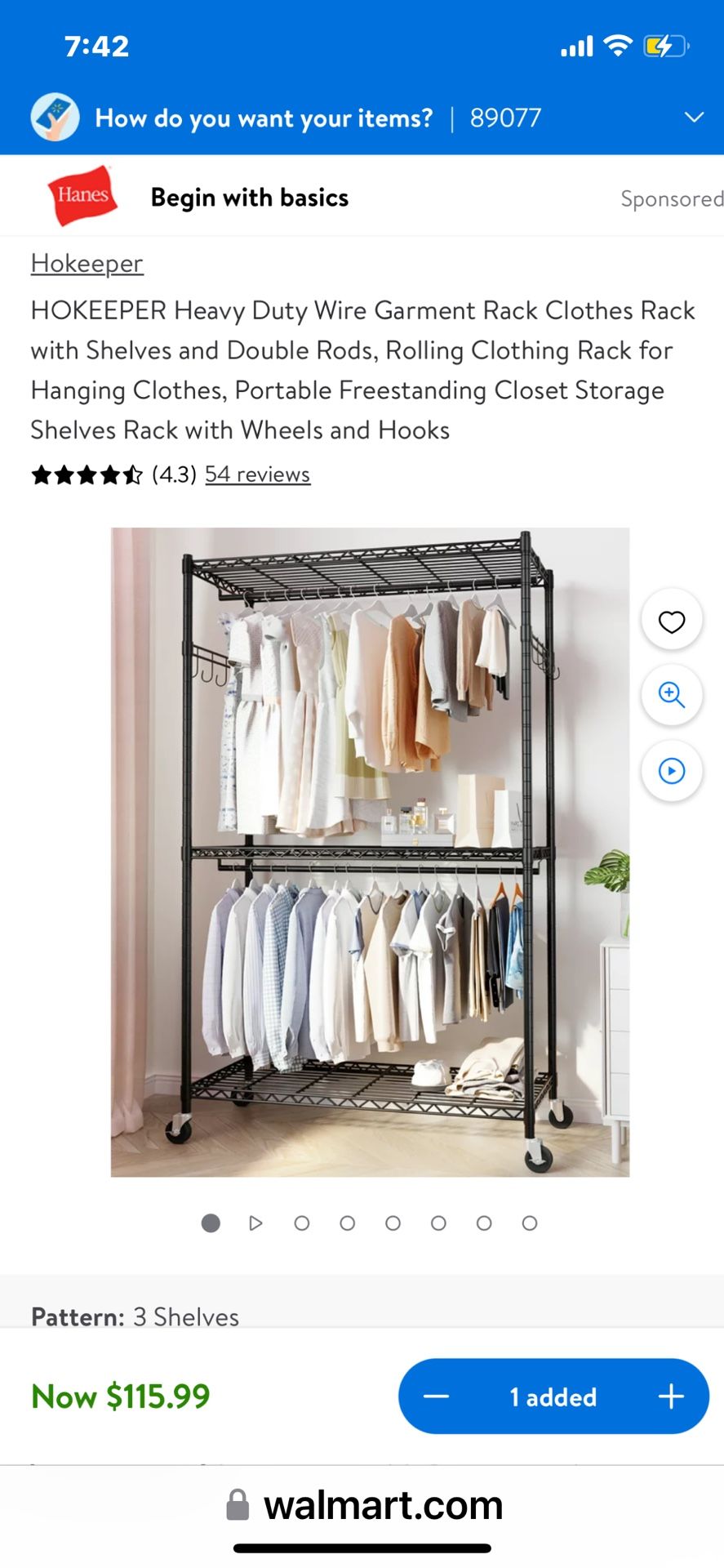 Hanging Clothes Rack