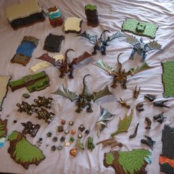 Rare Vintage Lot Of Mega Bloks Dragons Baseplates Plus