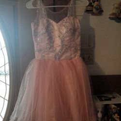 Small Formal Pink Lace Dress 