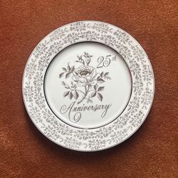 25th anniversary decorative plate