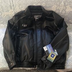 Men's large C6 Corvette leather jacket. New With Tags