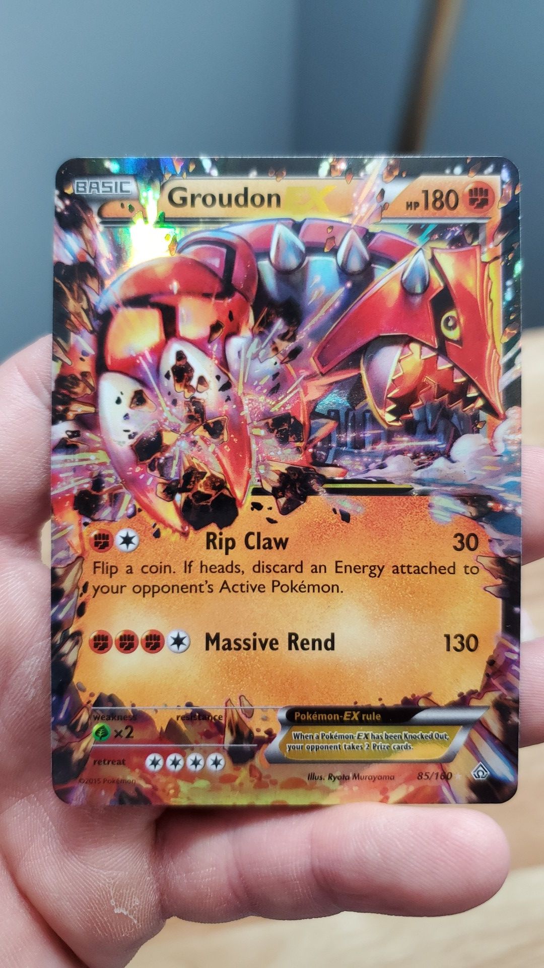 Holographic Groudon ex card