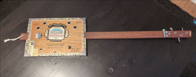 Slimmtar Creations Handmade 3-String Slide Cigar Box Guitar