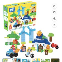 MEGA BLOKS Fisher-Price Toddler Building Blocks Green Town