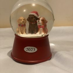 2023 Christmas Dog Snow Globe