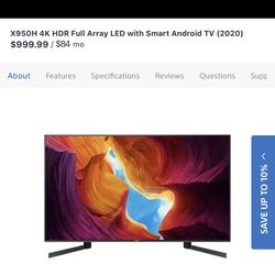 Sony 49 inch 4k smart tv