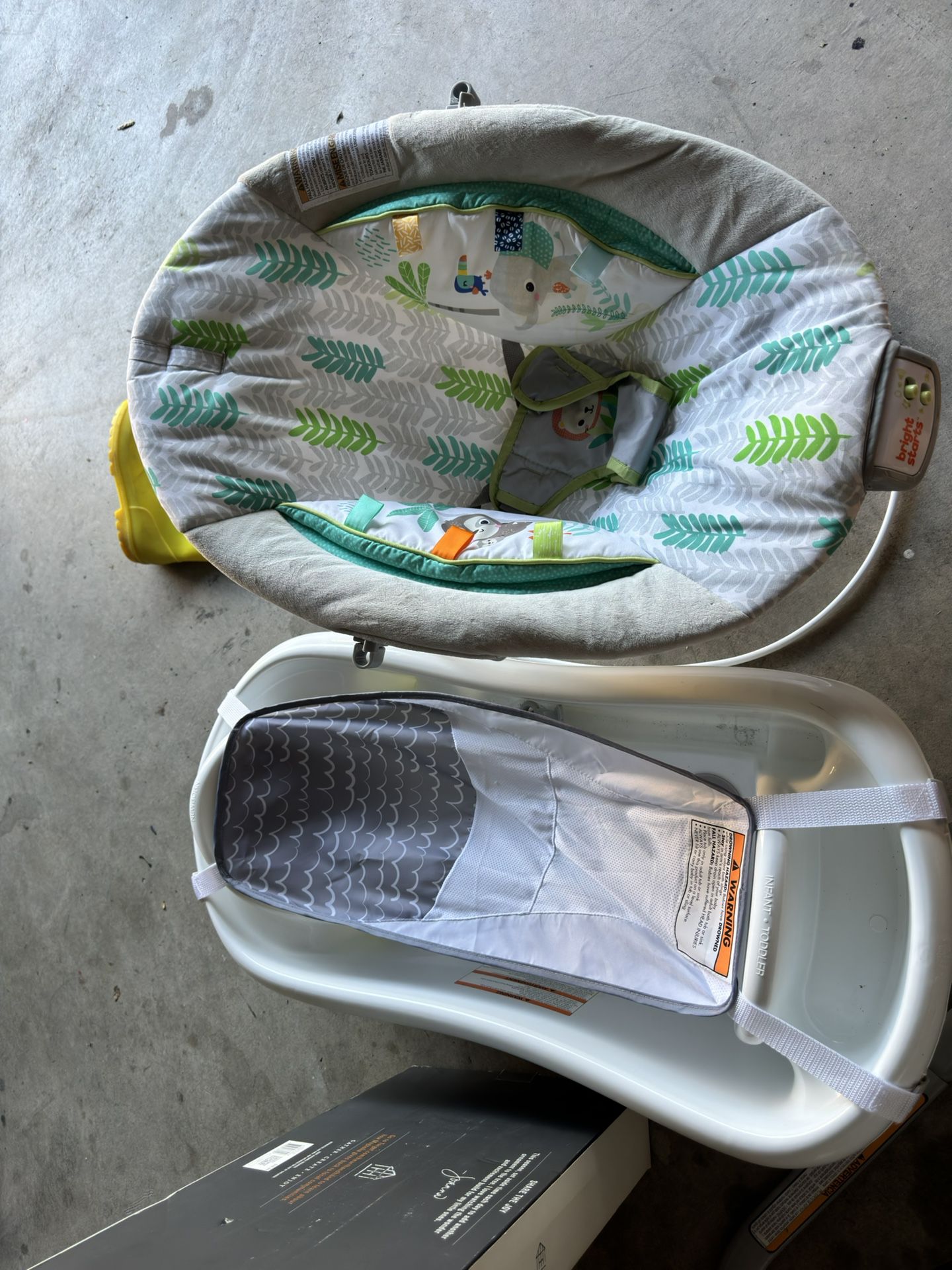 Baby’s Tub And A Chair $25 For Both 