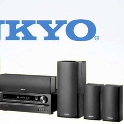 Onkyo 7.1 Surround Sound System with Subwoofer And 2 Stands