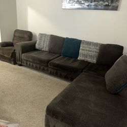 Sectional Recliner and Wall Picture