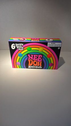 🔥NEW 6 Pack NeeDoh The Groovy Glob Teenie Rainbow 1.5-In Stress Ball Fidget
