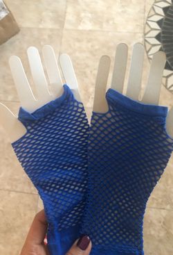 Adult blue gloves