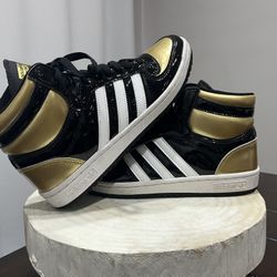 Adidas Top Ten RB Black Gold Patent Leather Hi Top FX7873 Men's Size 8.5