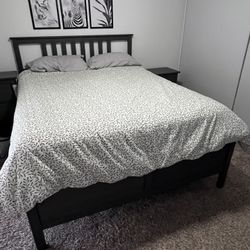 IKEA Queen Bed Frame, Dresser, & 2 Side Tables